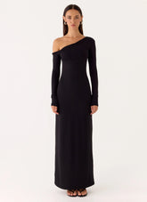 Jordana Twist Maxi Dress Black