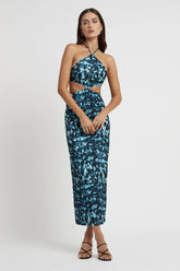 Martinez Dress - Blue Ink Print