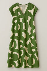 Chic Women'S V-Neck Maxi Dress With An Elegant Silhouette