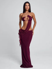 Raer Burgundy Maxi Dress