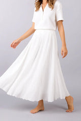 Bianca Pleated Maxi Skirt