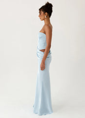 Emory Corset Maxi Dress Blue