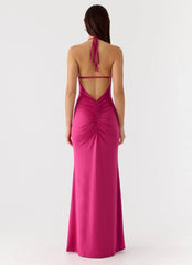 Have Your Attention Maxi Dress Fuchsia