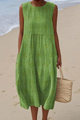 Riley Embroidery Midi Dress