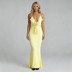 Cecelia Rosette Maxi Dress