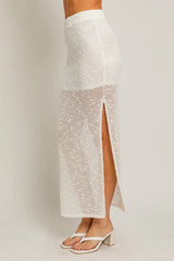 Cocoa Island Fitted Midi Skirt