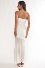Calluna Strapless Maxi Dress White