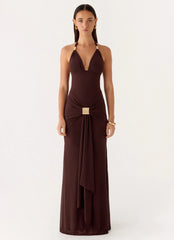 Miyah Hardware Maxi Dress Chocolate