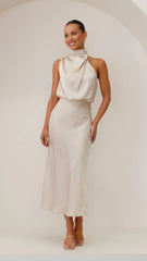 Isabelle Draped Midi Dress