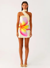 Isa Satin Mini Dress Yellow