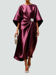 Alessandra Satin Midi Dress