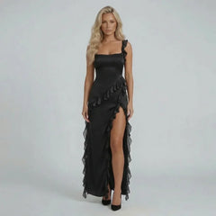 Jillian Ruffle Maxi Dress
