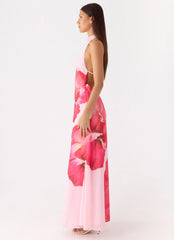 Len Maxi Dress Pink Floral Spritz
