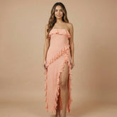 Isabella Ruffle Maxi Dress