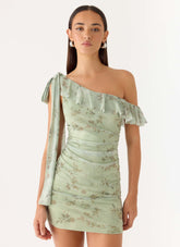 Hidden Gesture Mini Dress Wispy Fern