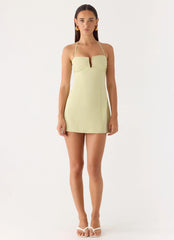 Leah Halter Mini Dress Sage