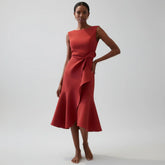 Iris Ruffle Midi Dress
