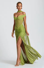 Raven Ruched Maxi Dress