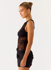 Harlem Lace Mini Dress Black