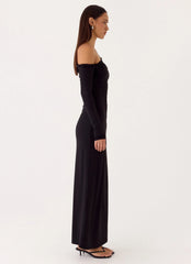 Jordana Twist Maxi Dress Black
