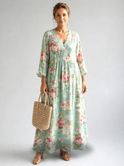 Women's Printed Chiffon Dress | Breezy Summer Midi Dress