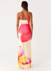 Iroha Strapless Maxi Dress Yellow