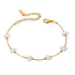Nuvia Parelarmband | 18K Goud