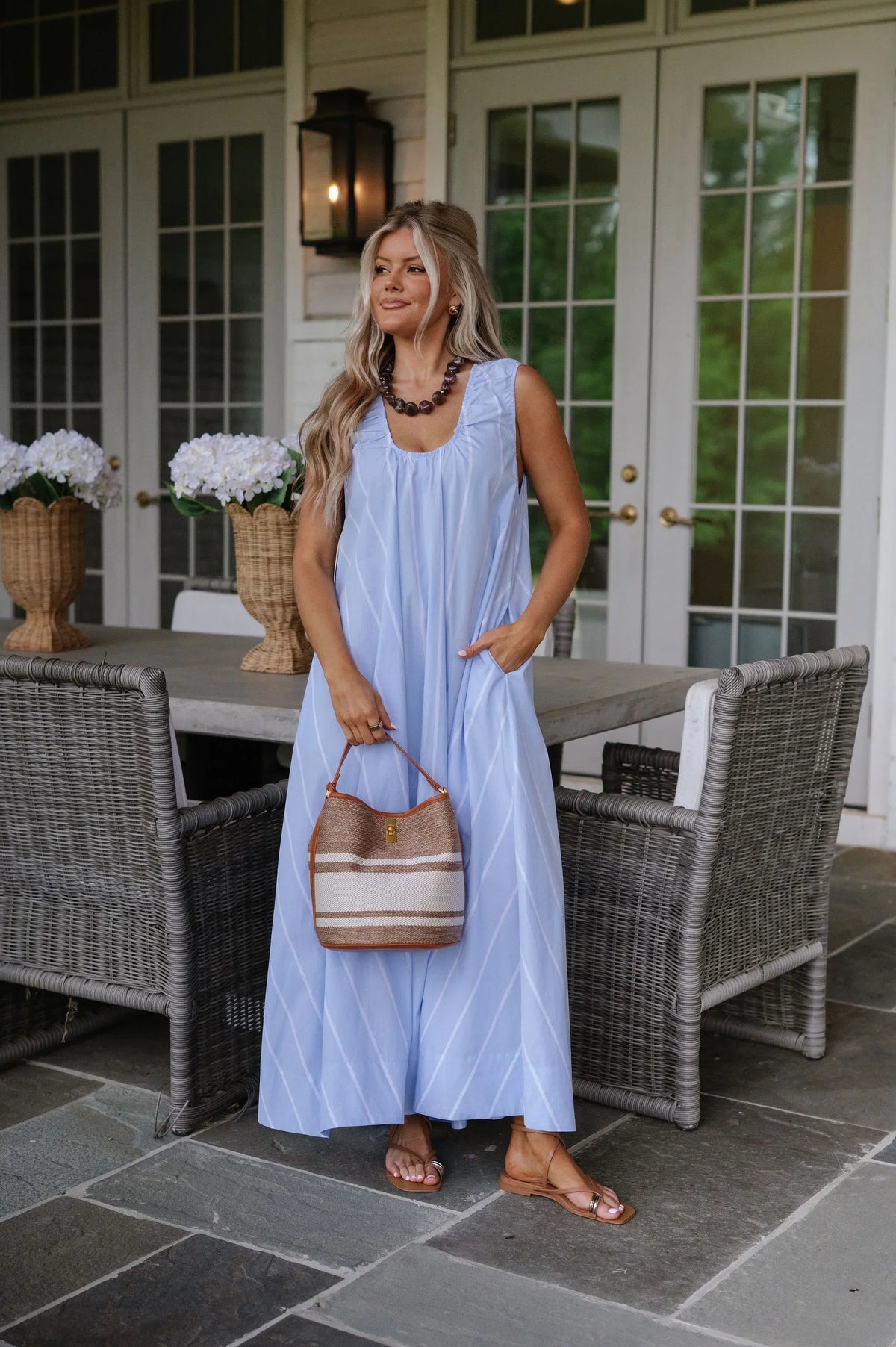 Betsy Maxi Dress-Light Blue