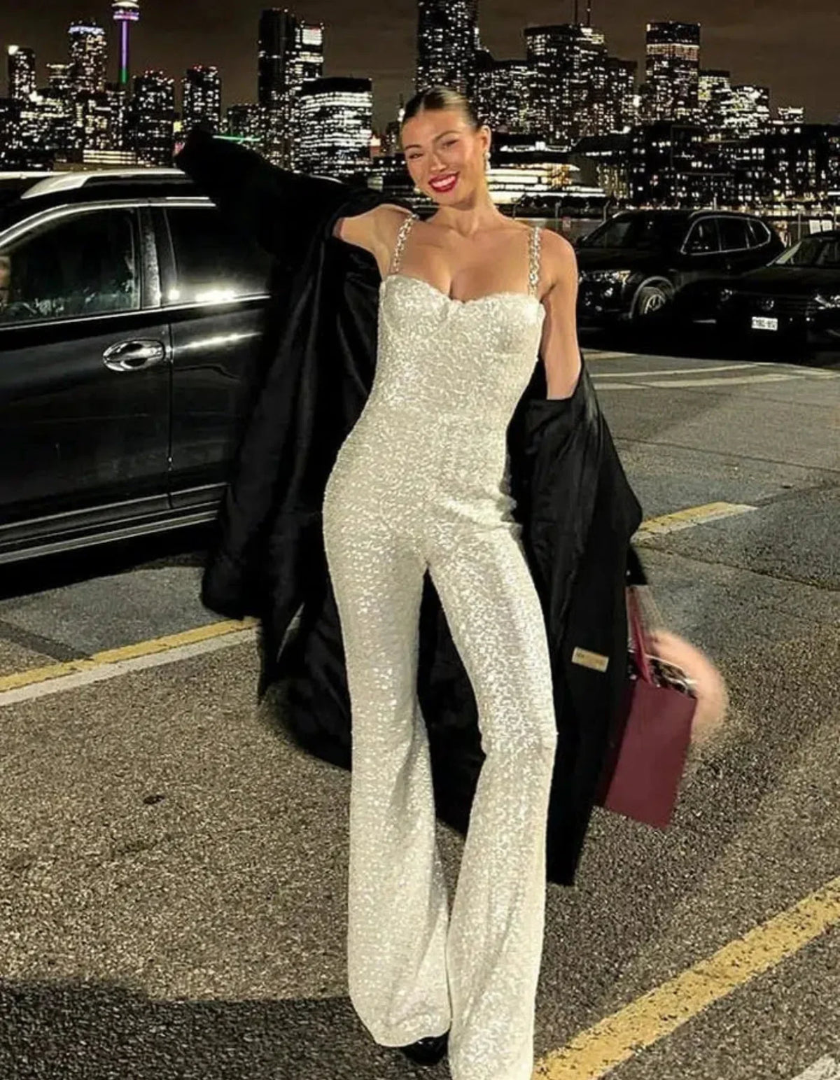 Duttini | Corseted Structure Elegant Jumpsuit