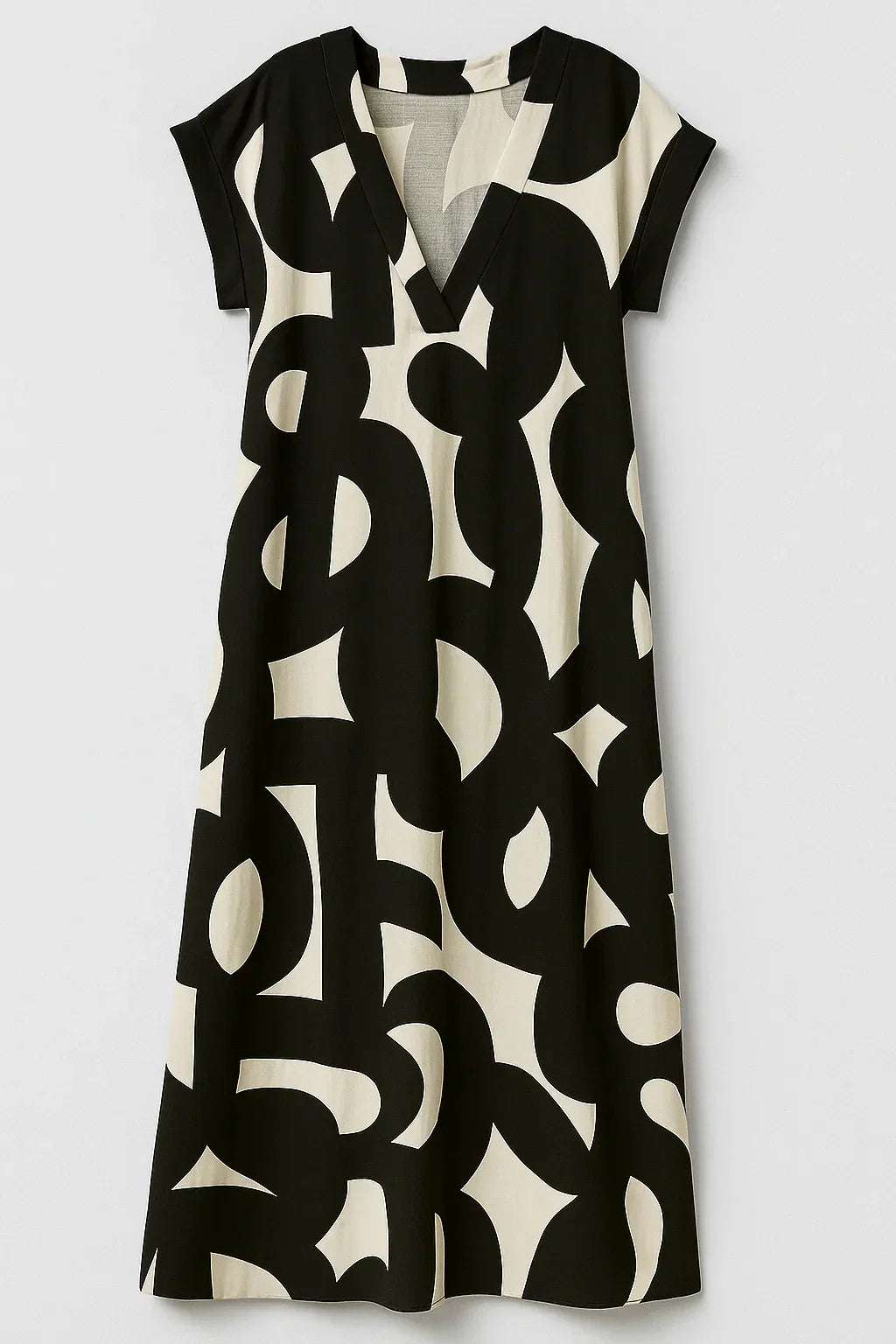 Chic Women'S V-Neck Maxi Dress With An Elegant Silhouette