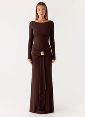 Dray Maxi Dress Chocolate