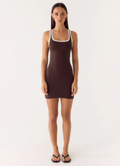 Kayla Mini Dress Chocolate