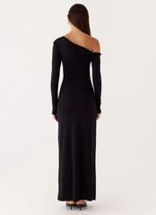 Jordana Twist Maxi Dress Black