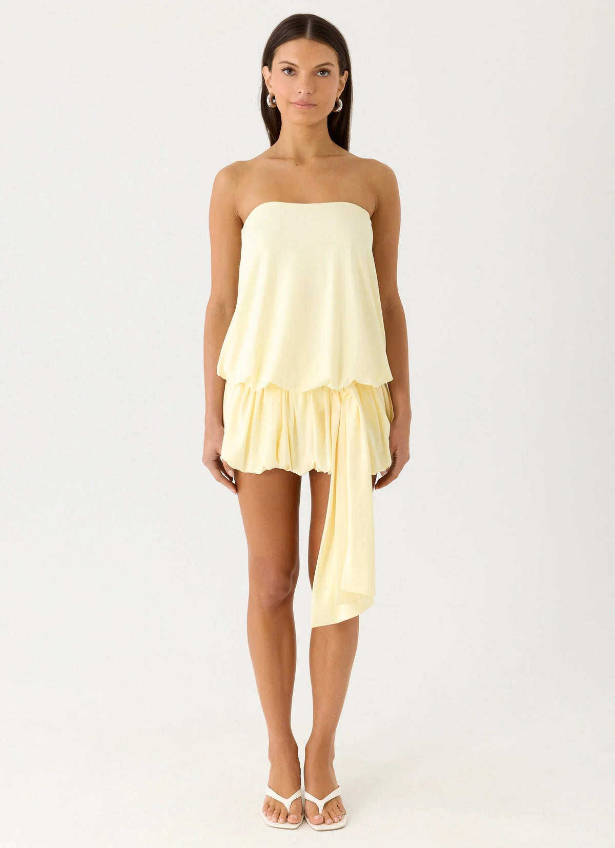 Mazie Strapless Mini Dress Yellow