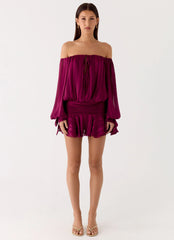 Eira Balloon Sleeve Mini Dress