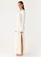 Kova Knit Maxi Dress White
