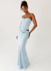 Emory Corset Maxi Dress Blue