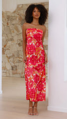Valencia Ruched Midi Dress