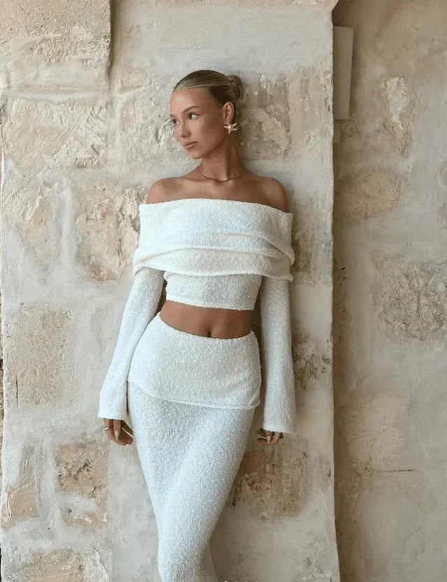 Azaria | Women'S Textured Summer Vacation Two-Piece Set