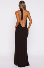 Always In Mode Halter Maxi Dress