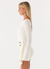 Niella Wrap Mini Dress White