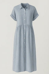 Chic Women'S Midi Dress With Handy Pockets