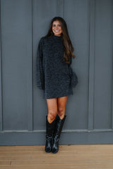 Holland Sweater Dress-Black