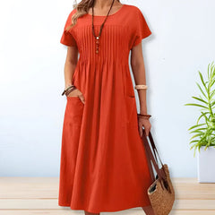 Marietta Pleated Maxi Dress