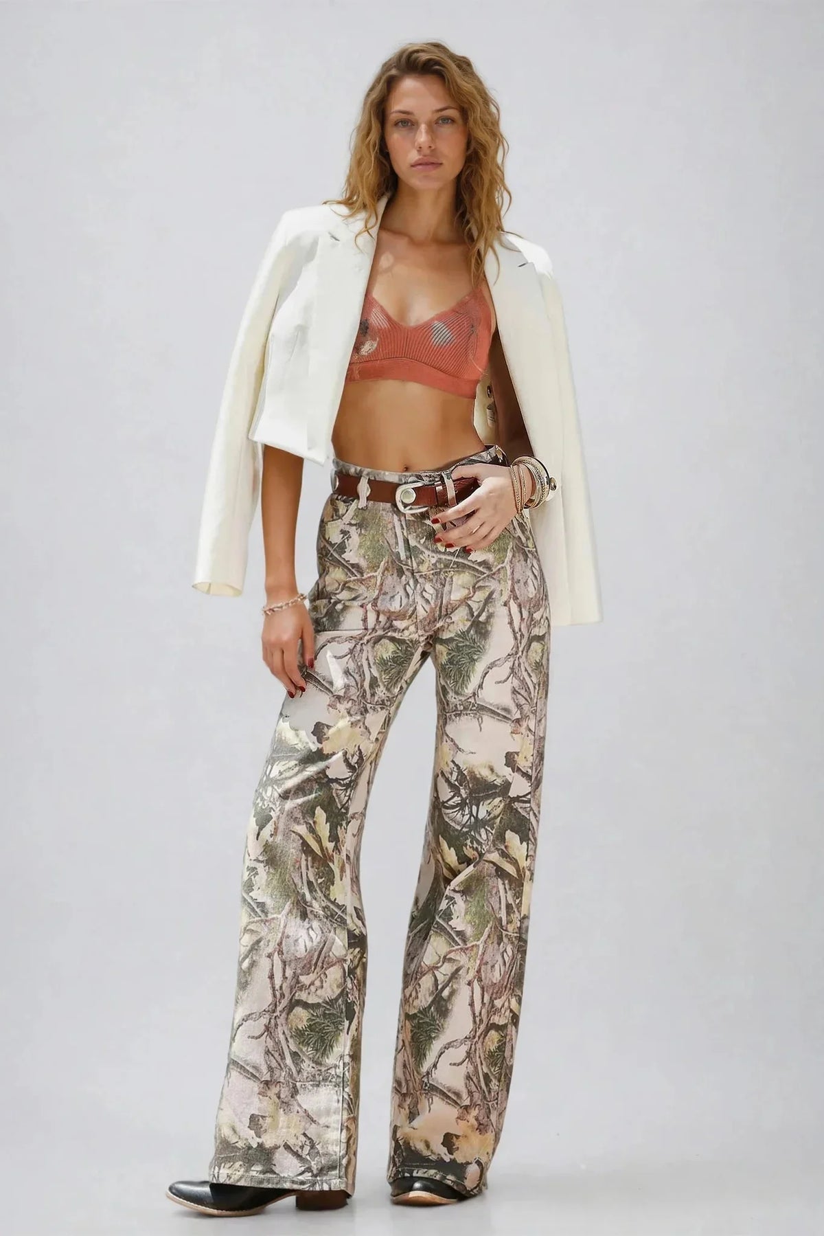 Tex High-Rise Camo Jeans