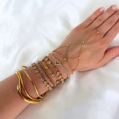 Elara Kristallen Ring Armband | 18K Goud