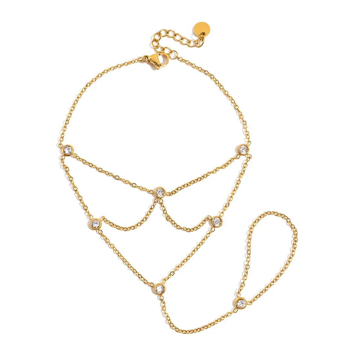 Elara Kristallen Ring Armband | 18K Goud
