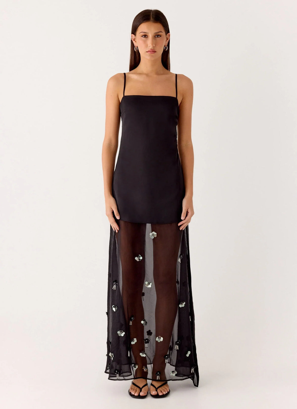 Jesiah Embellished Maxi Dress Black