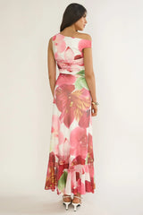 Moonlit Neckline Maxi Dress Floral