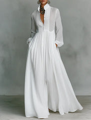 Serena Flowing Button-Front Maxi Dress - Effortless Chic For Any Occasion